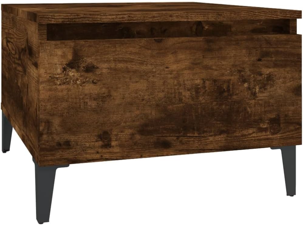 Tavolino da Salotto Rovere Fumo 50x46x35cm in Legno Multistrato