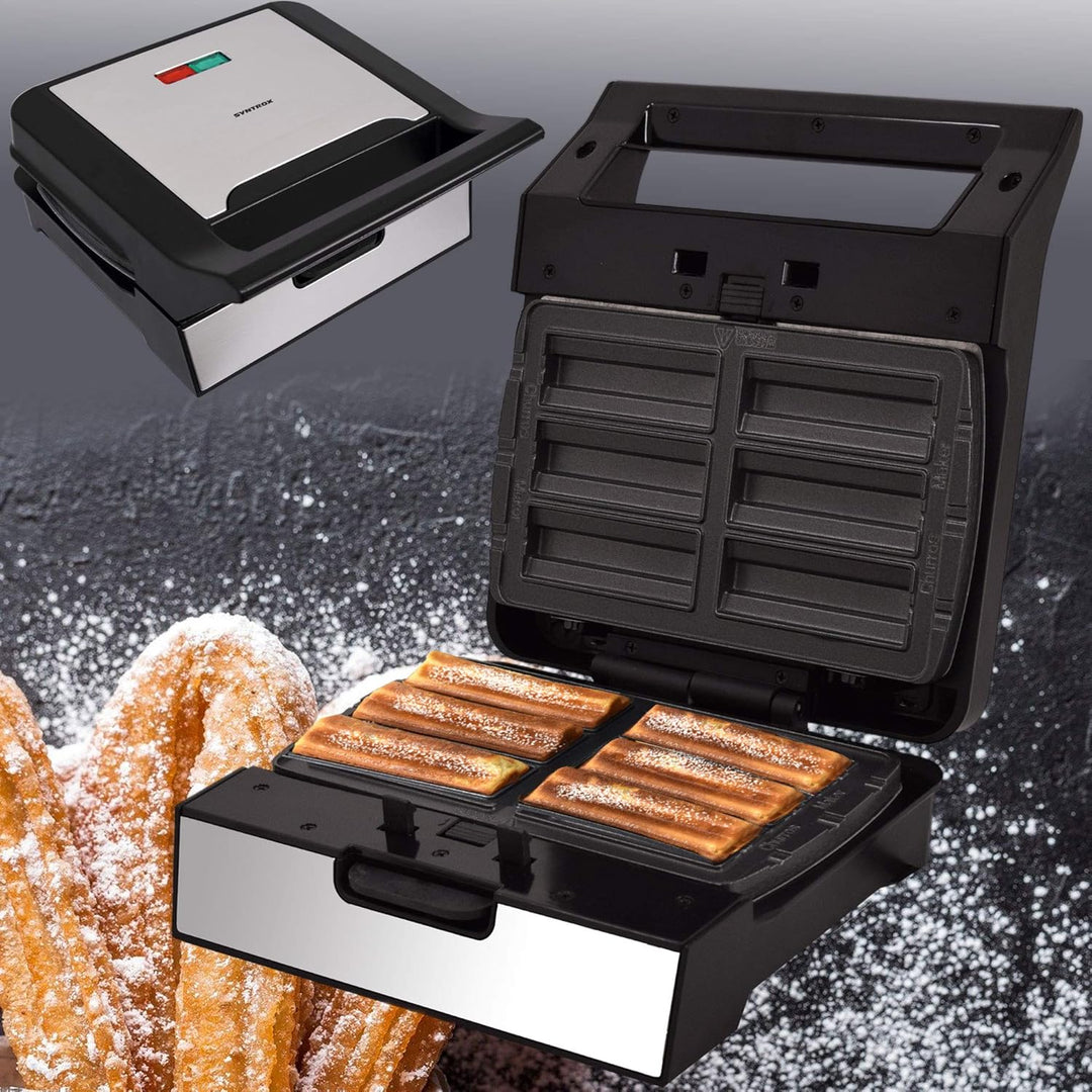 Syntrox Germany Krapfen Maker Churros Maker MM-1400W Churros mit herausnehmbaren Backplatten
