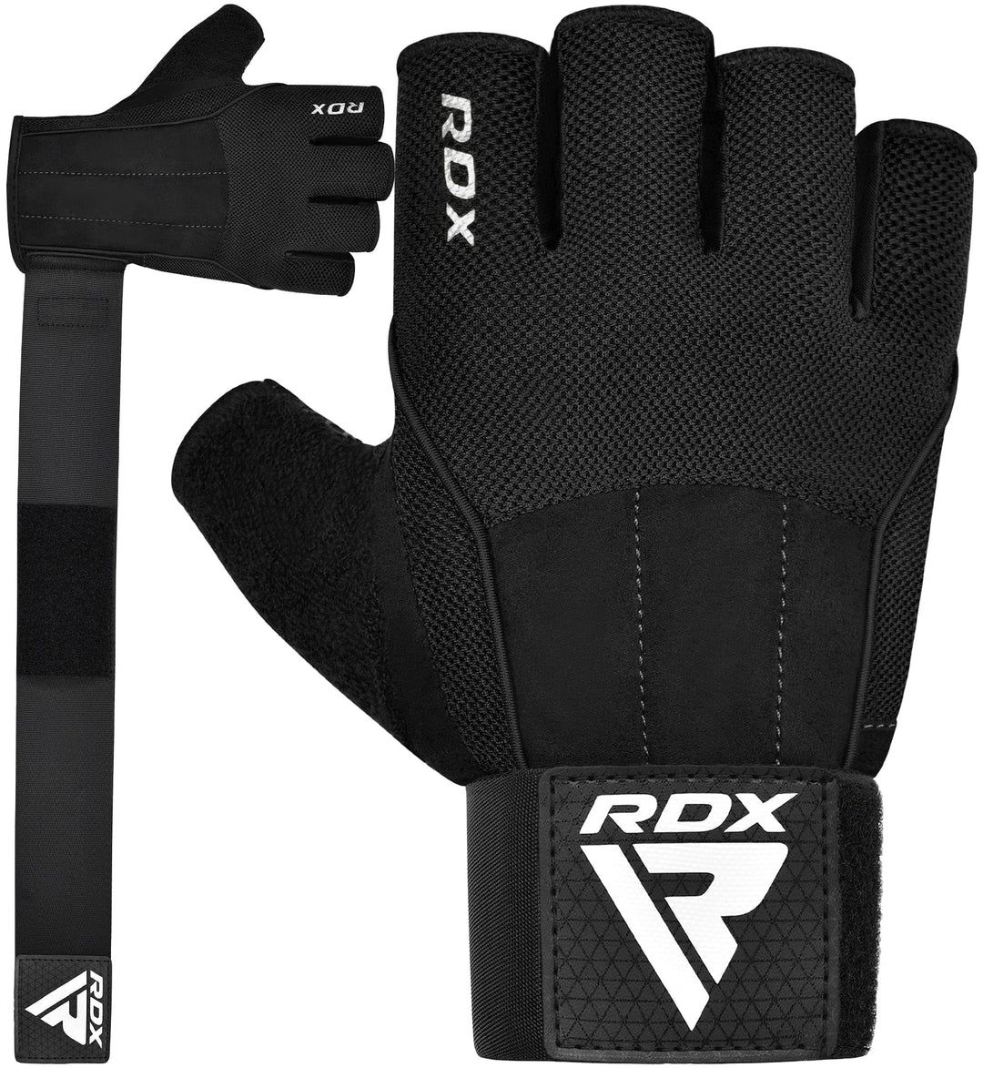 RDX Fitness Handschuhe, Trainingshandschuhe mit 3 Handgelenk-Stabilisierungsplatten, 15 Zoll Langer