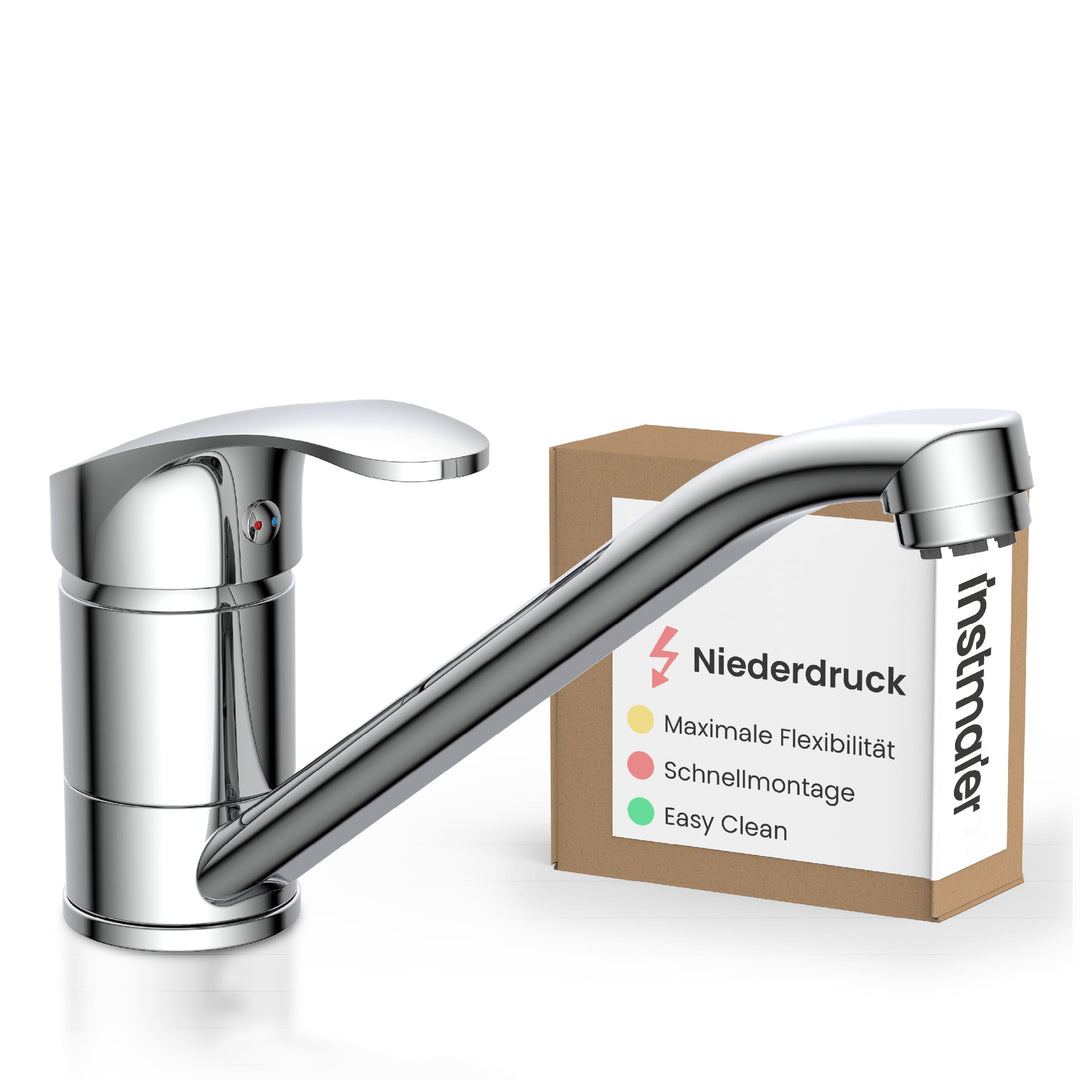 instmaier K1 Küchenaramtur Niederdruck | Wasserhahn Küche | Niederdruck Spültischarmatur | Armatur S