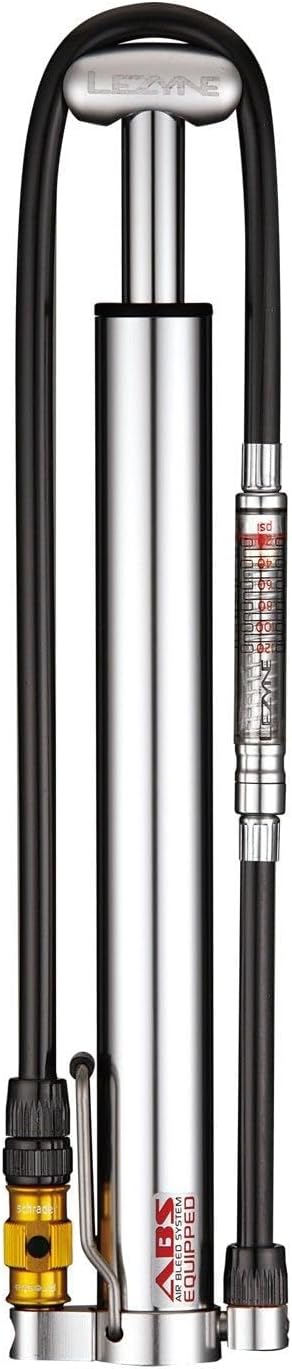Lezyne Pumpe Micro Floor Drive HVG MTB-Standpumpe mit 90 psi/6,2 bar silber, silber
