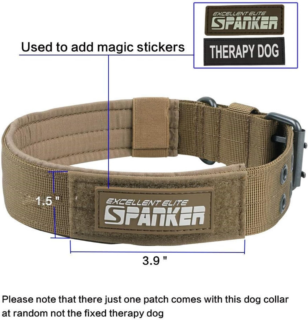 EXCELLENT ELITE SPANKER Militär-Hundehalsband Taktisches Hundehalsband Mit D-Ring Verstellbares Hund