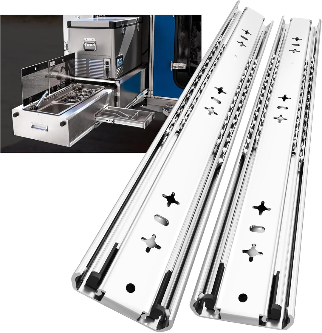 AOLISHENG 1 Paar (2 Stück) Schwerlast schubladenschienen vollauszug 800 mm 80 Kg Tragkraft Schublade