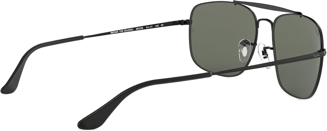 Ray-Ban Herren 0RB3560 002/58 61 Sonnenbrille, Schwarz (Black/Greenpolar)