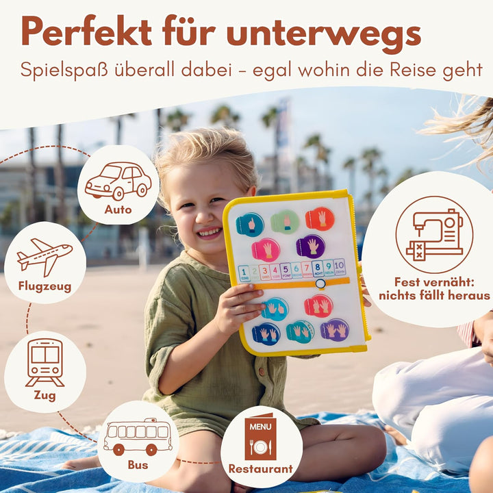 Lion’s Collection Montessori Busy Board Deutsch ab 3 Jahre – Busy Book & Activity Board für Kinder –