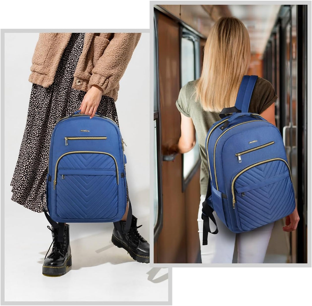 YAMTION Rucksack Damen,Schulrucksack Mädchen Teenager Schultasche Frauen 17.3 Zoll Laptop Rucksack m