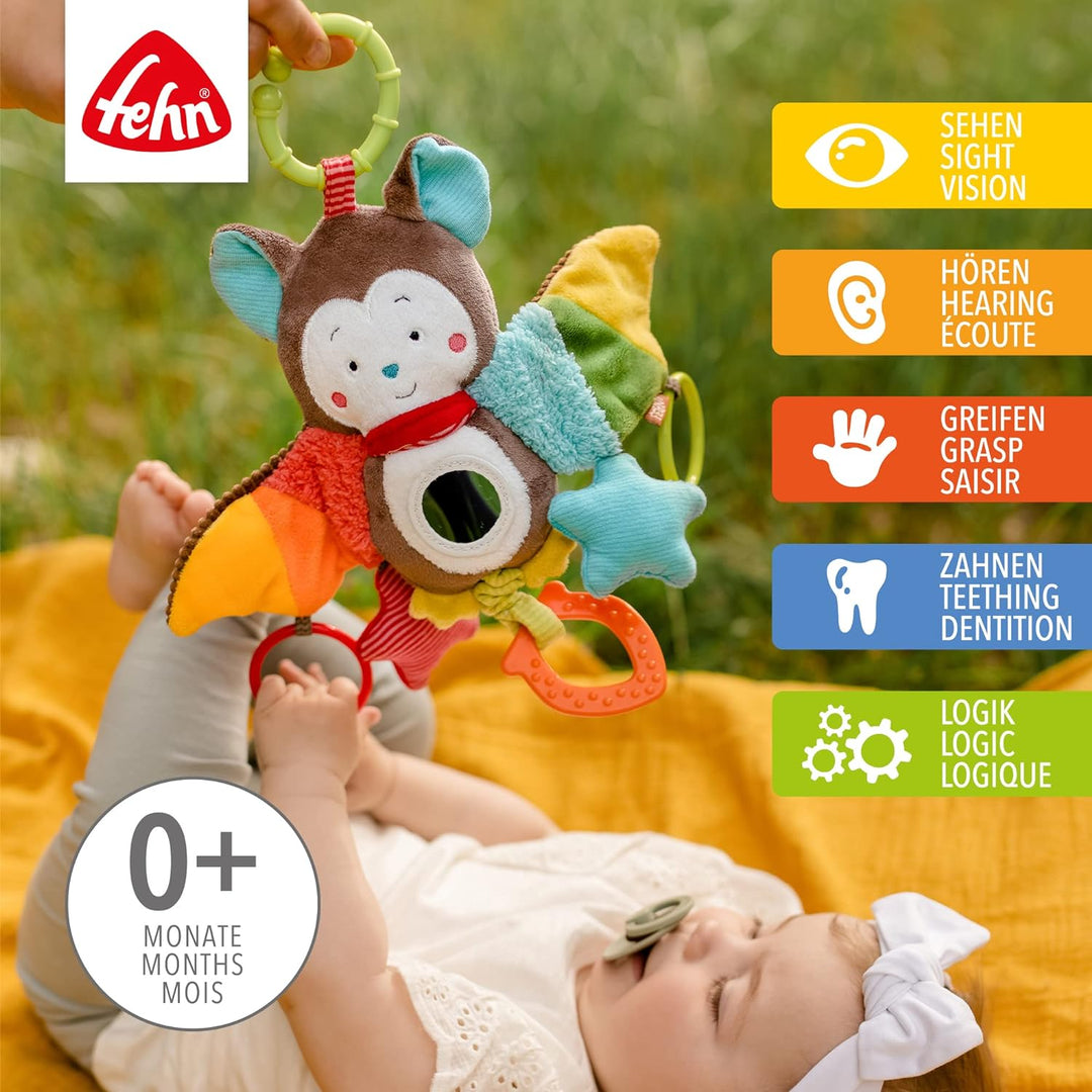 Kinderkraft Spieldecke SMARTPLAY, Erlebnisdecke, Spielmatte mit Spielbogen & Fehn Activity-Spieltier