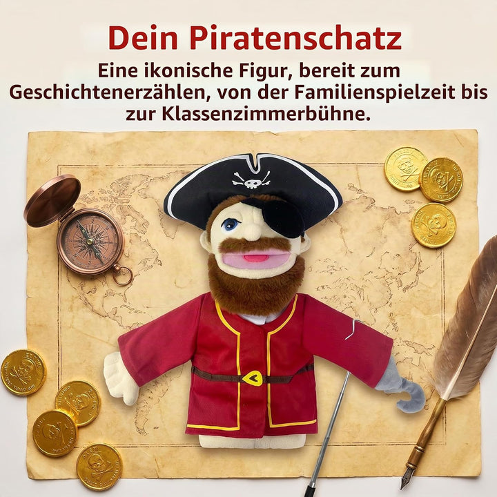 Theater-Handpuppen für Kinder,inklusive Lehrer,Polizist,Bauer,Pirat,Detektiv usw.mit beweglichen off