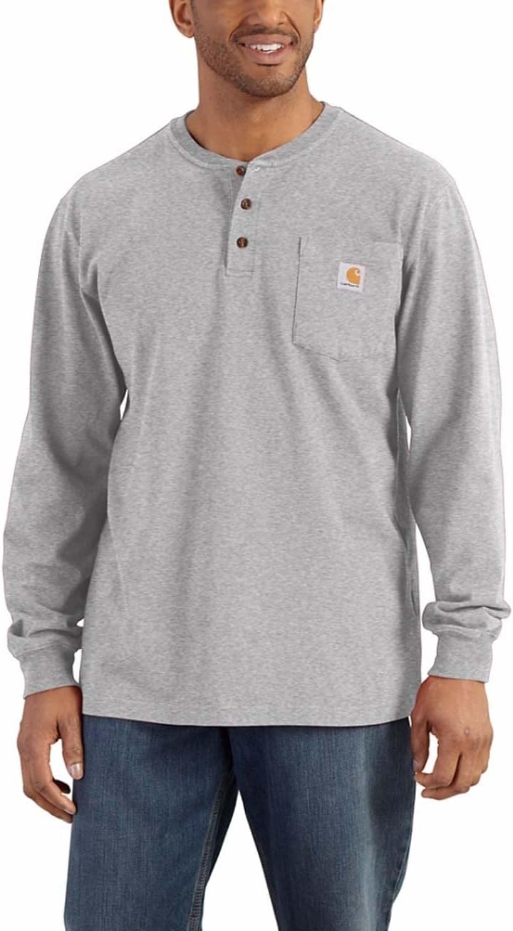 Carhartt Bekleidung K128-BLK Pocket XL Grau Meliert, XL Grau Meliert