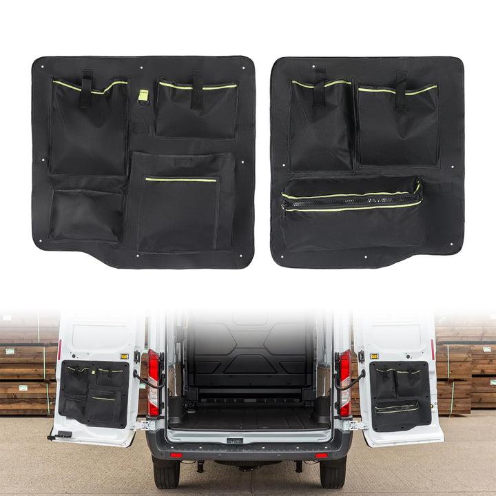 Scheunentor-Aufbewahrungsorganizer kompatibel mit Ford Transit Custom 2012-2023, 2 Pcs Scheunentür L