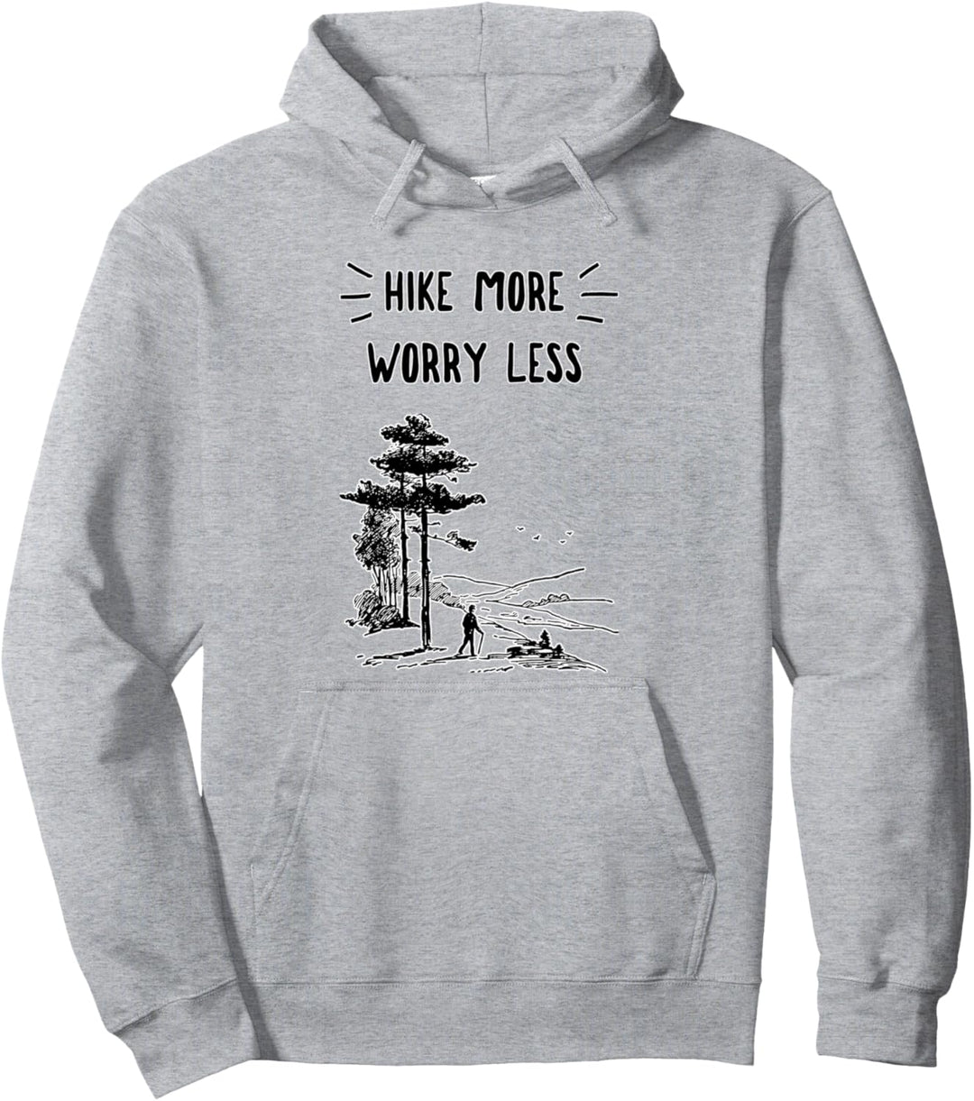 Wandern Mehr Sorgen Weniger Camping Outdoor Wandergrafiken Pullover Hoodie