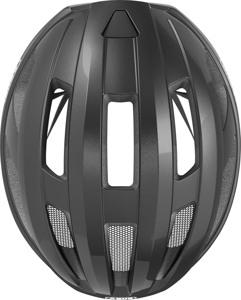 ABUS Rennradhelm Macator - sportiver Fahrradhelm für Einsteiger - auch für Zopfträger/-innen - für D