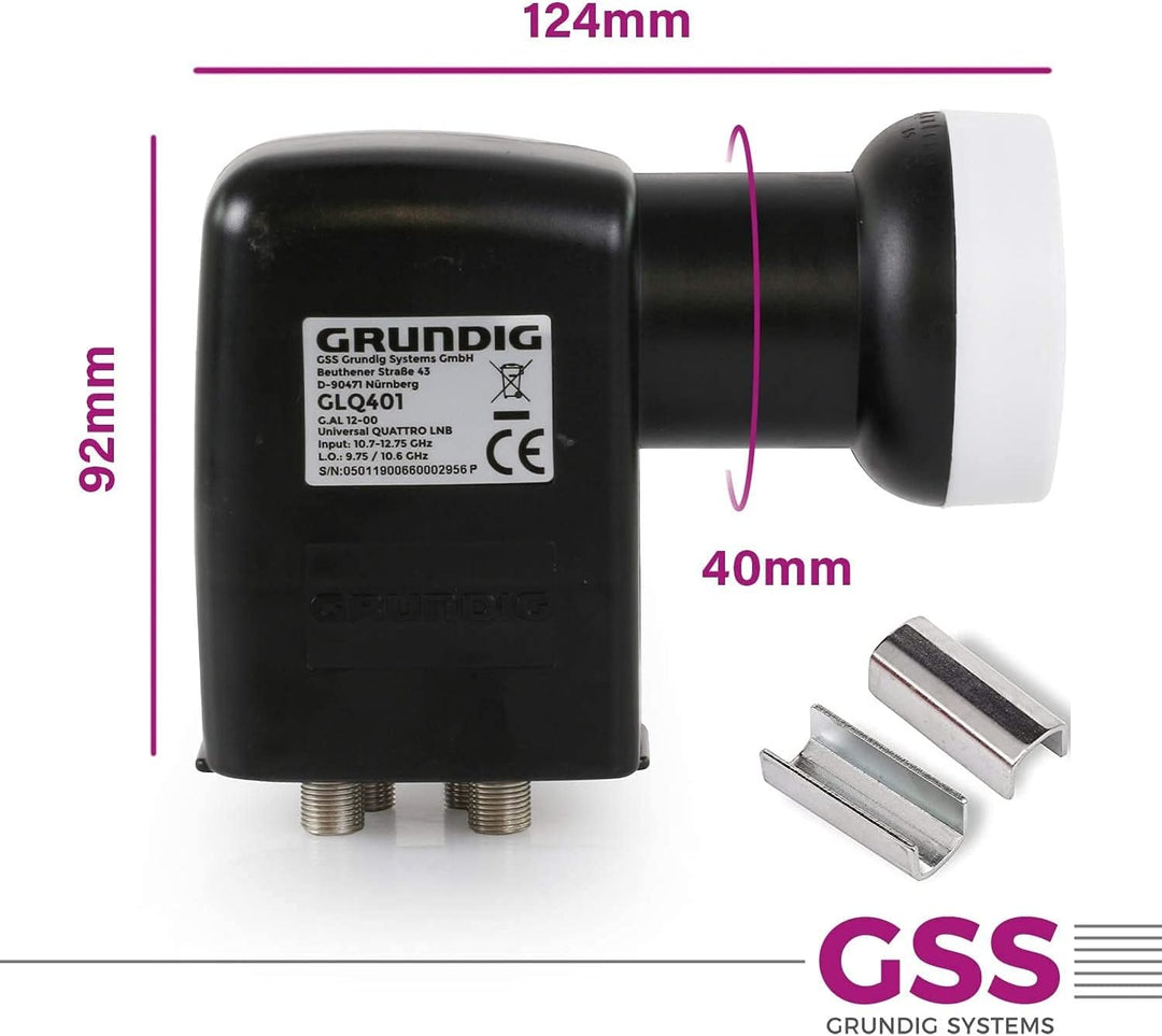 [Test SEHR GUT *] GSS Quattro LNB für Multischalter, Multiswitch geeignet - mit LTE Filter - Sat, Sa
