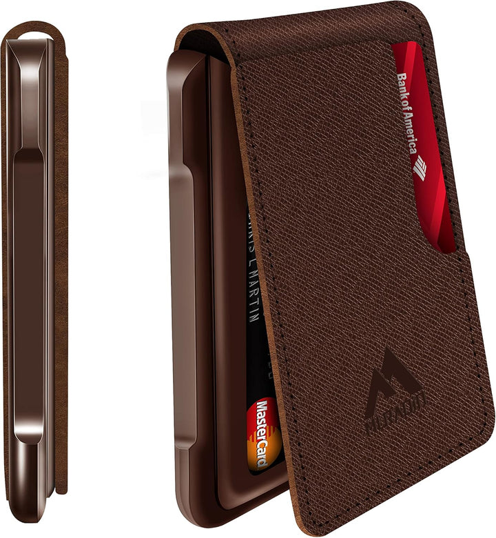 MURADIN Schlanker RFID-blockierender Metall-Kartenhalter, Taktische minimalistische Brieftasche für