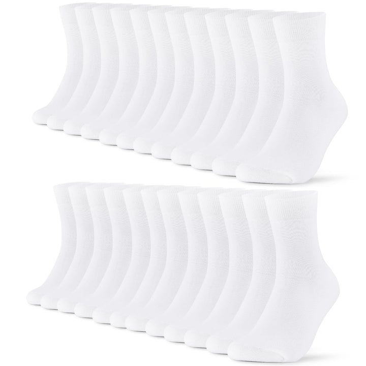 FALARY 12 Paar Socken Herren Damen Baumwolle Herrensocken Schwarz Weiss Sport Socks Atmungsaktive 43