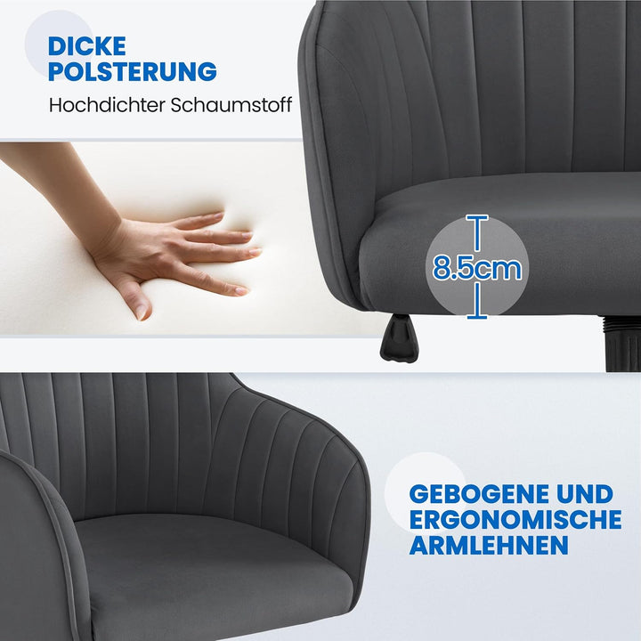 Yaheetech Bürostuhl 360 ° Drehstuhl Schreibtischstuhl höhenverstellbar Computerstuhl mit gepolsterte