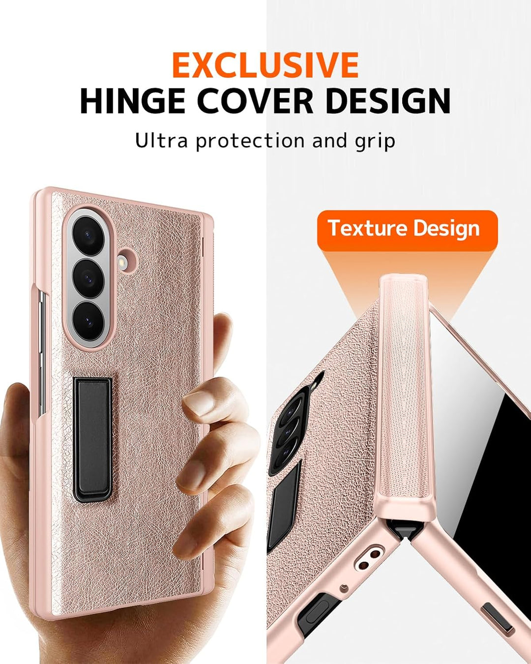 NINKI für Samsung Galaxy Z Fold 7 Hülle mit Privacy Screen Protector Magnetic ständer, Scharnier han