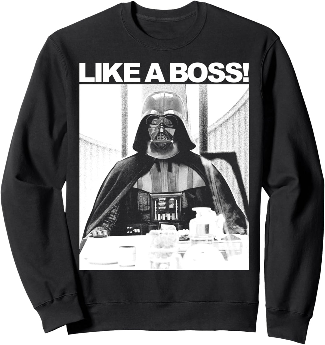 Star Wars Darth Vader Like A Boss Text Portrait Sweatshirt