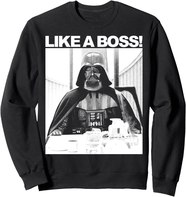 Star Wars Darth Vader Like A Boss Text Portrait Sweatshirt