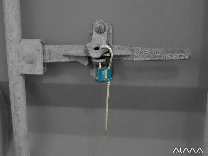 50 Sicherheitsschlösser mit Metallkabel Hohe Sicherheit. Gehäuse aus Aluminium. Personalisierbar mit