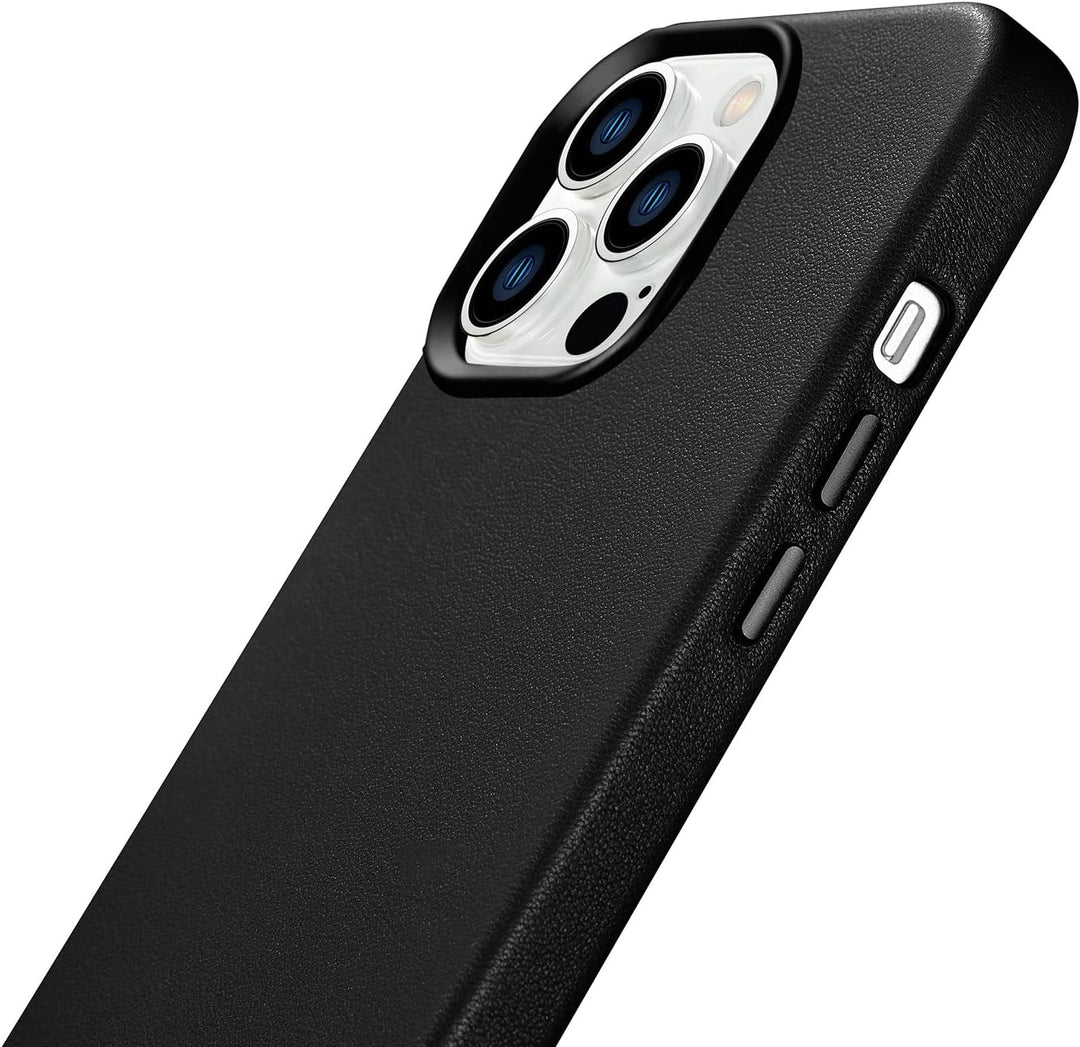 Mobiskin Hülle kompatibel mit Apple iPhone 14 PRO (6,1 Zoll), Handyhülle mit echtem Leder, Case, Sch
