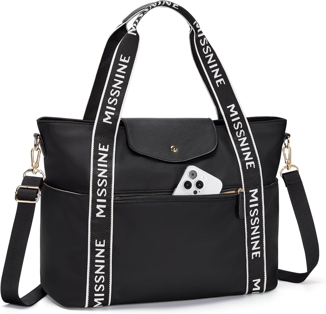 Missnine Handtasche Laptoptasche Damen 15,6-Zoll-Laptoptasche Tote Bag Leichte Arbeitstasche Shopper