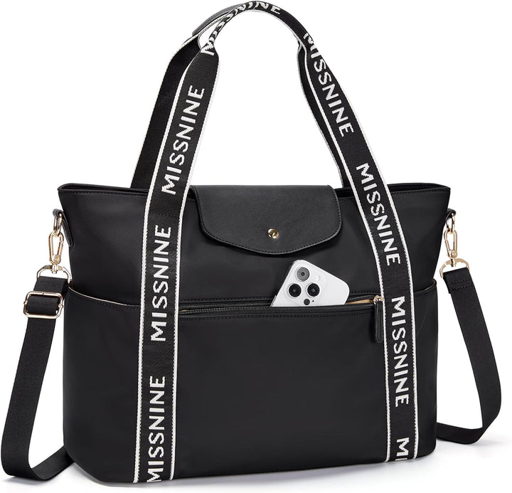 Missnine Handtasche Laptoptasche Damen 15,6-Zoll-Laptoptasche Tote Bag Leichte Arbeitstasche Shopper