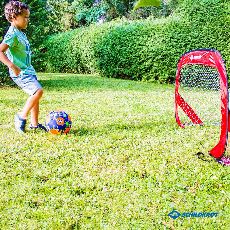 Schildkröt selbstaufstellend, 2er Set Tore Pop Up Goals, rot, 120 x 80 x 80 cm