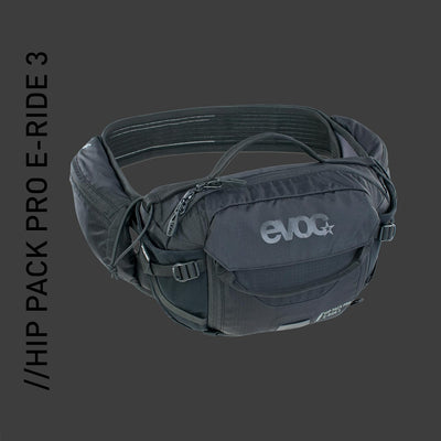 EVOC HIP PACK PRO E-RIDE 3 Hüfttasche Bauchtasche für E-Bike-Touren & Trails (3L Fassungsvermögen, A