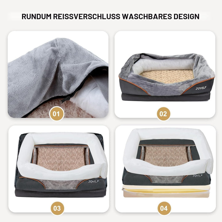 JOYELF XLarge Gedächtnisschaum Hundebett orthopädisches Hundebett &amp; Sofa mit abnehmbarem waschbarem