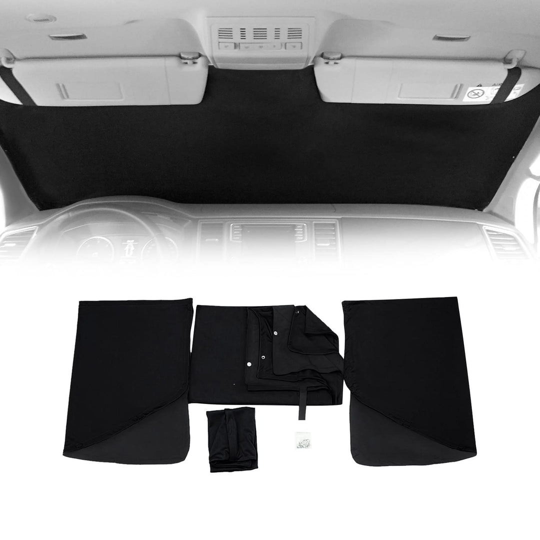 OMAC Magnetisch Vorhänge Auto kompatibel mit Ford Transit Tourneo Custom 2023-2026 Schwarz