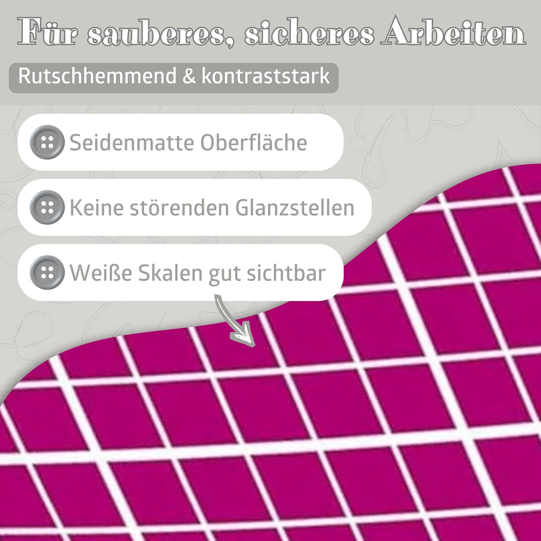 SEMPLIX Schneidematte A1 in Grün, Rosa, Grau, Türkis, Lila. Ideal fürs Basteln, Nähen und Patchworke