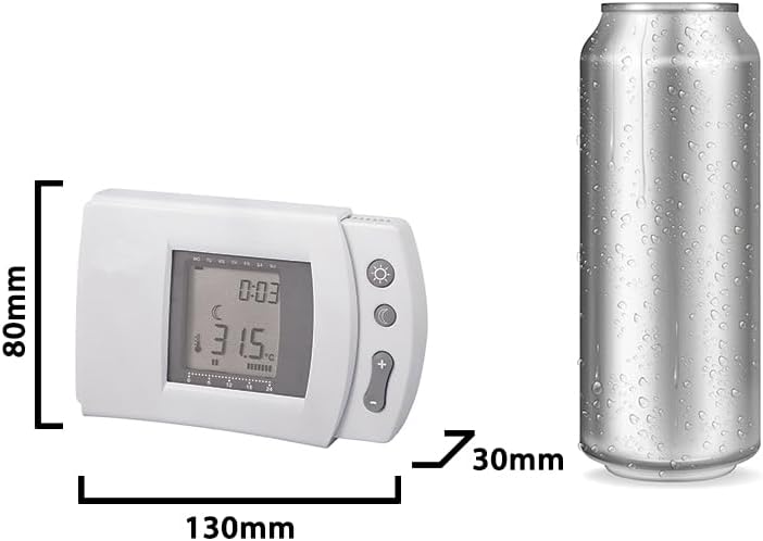 Programmierbarer digitaler Uhrenthermostat, warm/kalt. Weiss