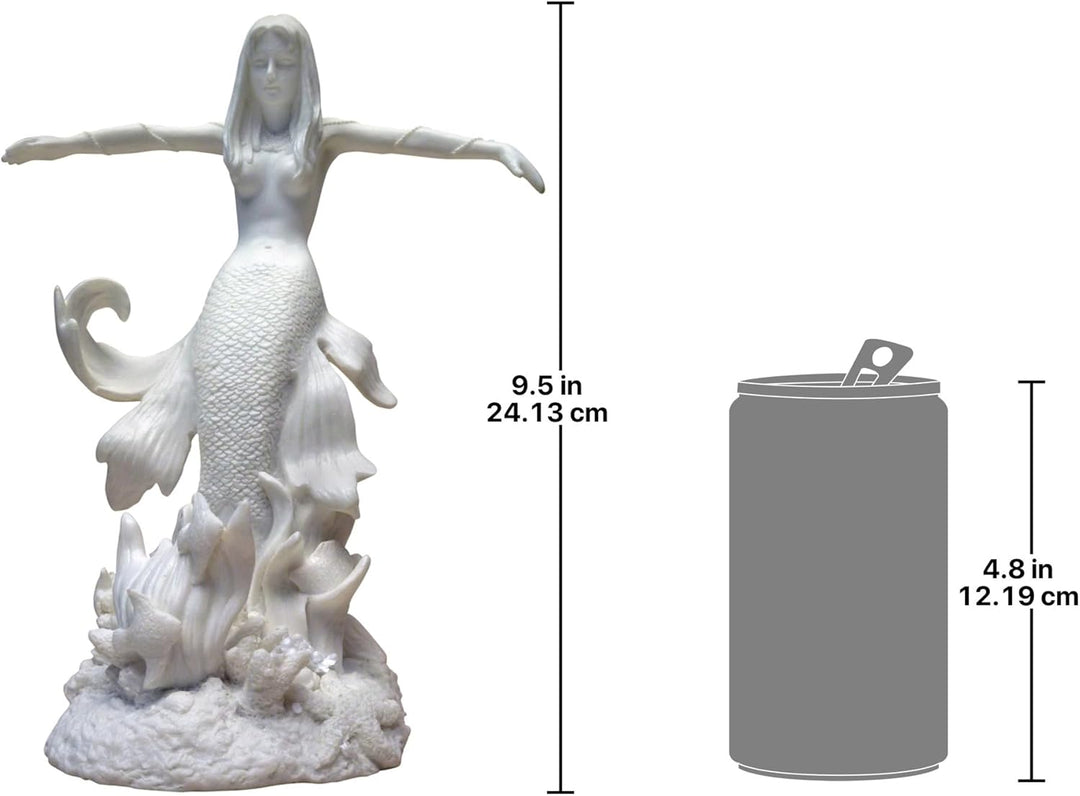 Design Toscano Königin des Ozeans, die Meerjungfrau: Marmor-Kunstharz Statue