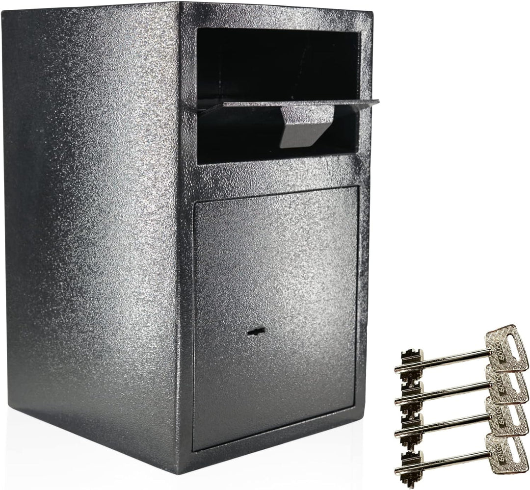 Einwurftresor mit Einwurfklappe | Schlüsseltresor | Tresor mit 4 x Schlüsseln | Briefkastensafe