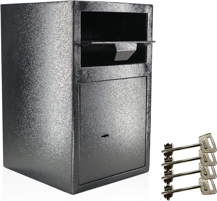 Einwurftresor mit Einwurfklappe | Schlüsseltresor | Tresor mit 4 x Schlüsseln | Briefkastensafe
