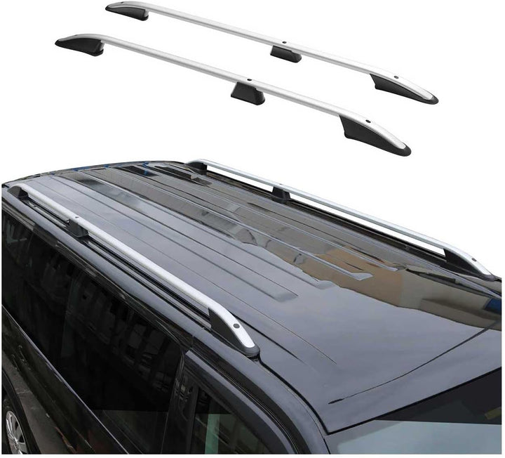 OMAC Dachreling Dachgepäckträger kompatibel mit Nissan NV200 2010-2024 Aluminium Silber 2X, Elegance