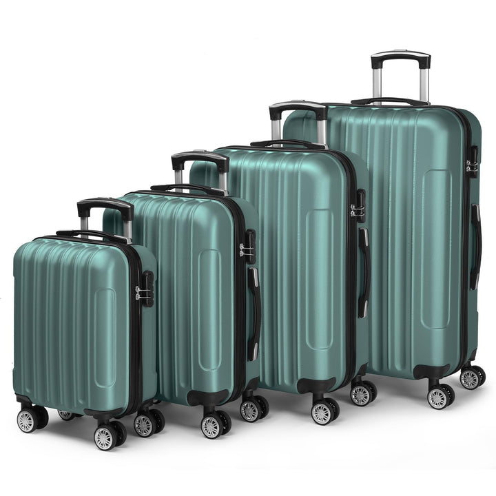 LALAHO Kofferset 4 teilig Hartschale, Koffer Set aus ABS, Reisekoffer mit Rollen Gross, Hartschalenk