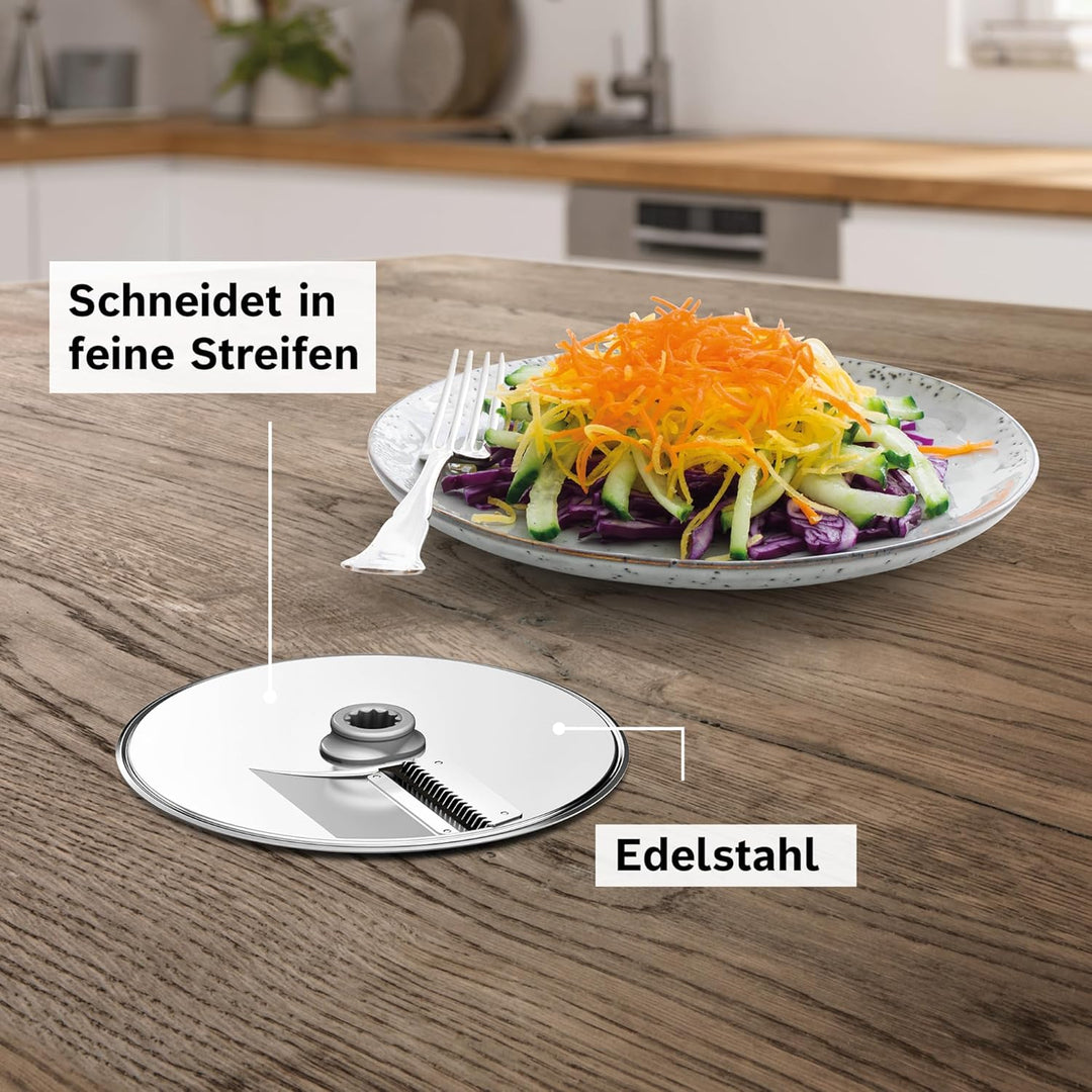 Bosch Asia-Gemüse-Scheibe MUZ9AG1, für feine Gemüsestreifen, robust, gehärtete und geschliffene Schn