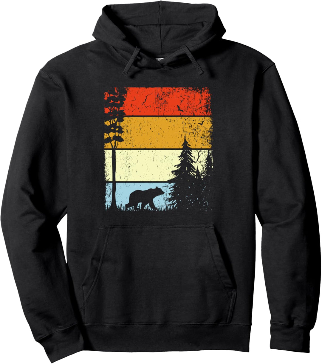 Waldtier in der Natur Bär Pullover Hoodie