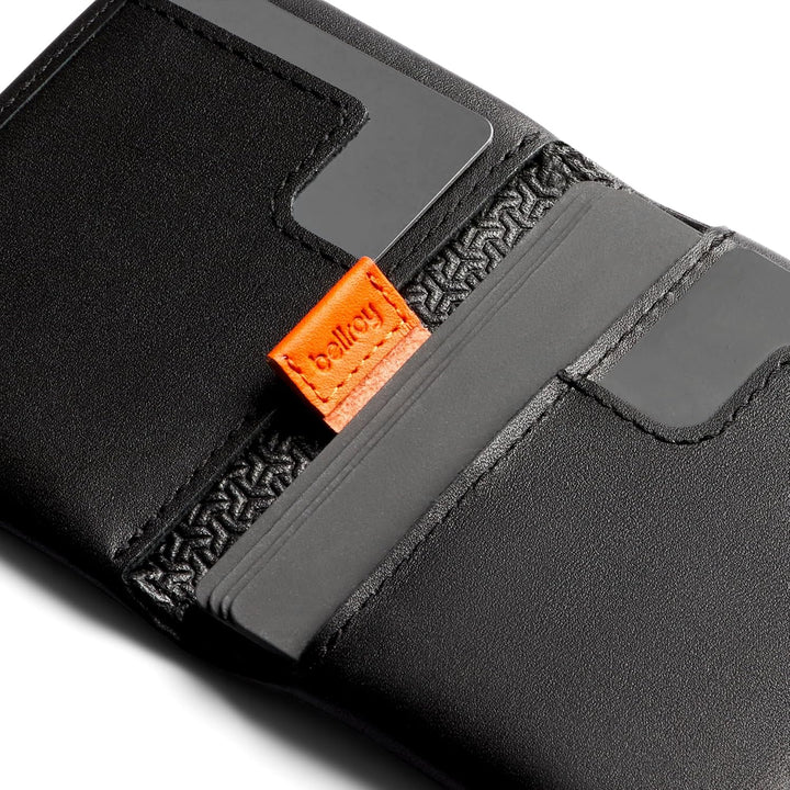 Bellroy Slim Sleeve – kleine, dünne Lederbörse (max. 12 Karten Plus Scheine) Blackash, Blackash
