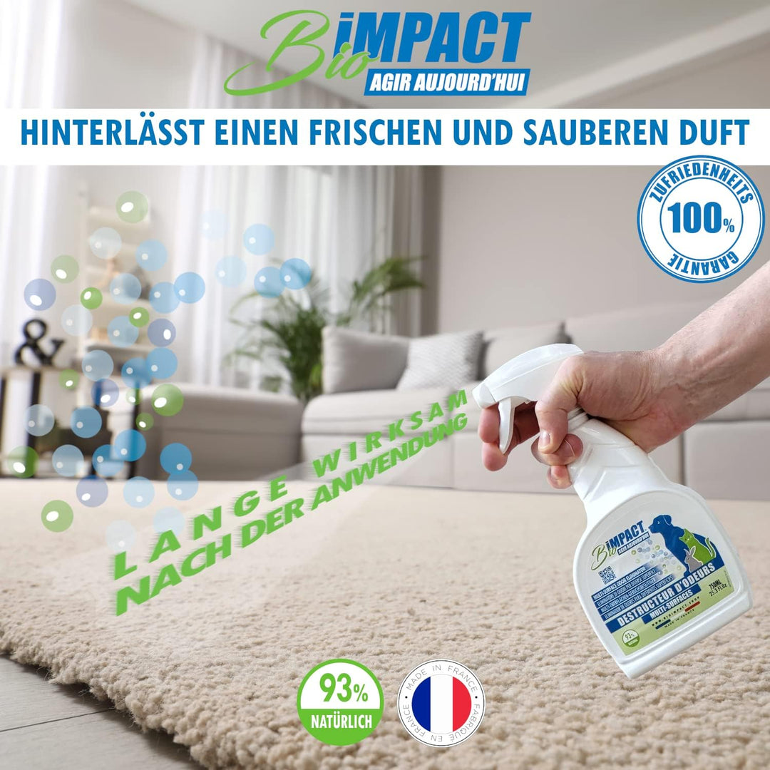 bioimpact Hundeurin und Katzenurin Geruchsentferner 2X750ml Natürlich - Nicht Abstossend - Geruchsne