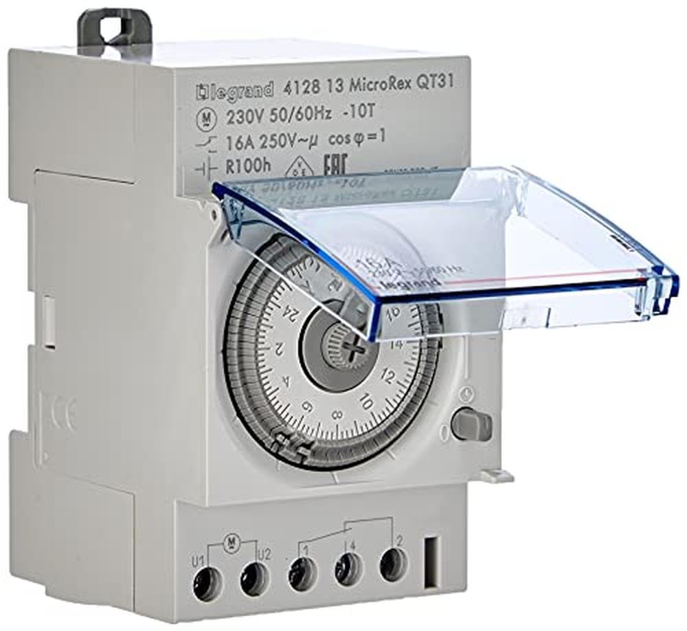 Legrand 412813 Micro Rex QT31 Tagesschaltuhr Analog Verteilereinbau 3 Modulbreiten