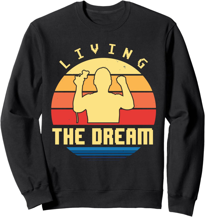 Lustiger Weinlesegamer, der den Traum lebt Sweatshirt