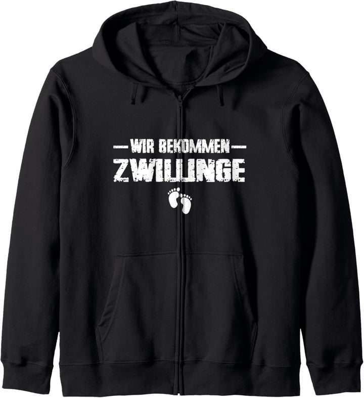 Werdende Eltern Zwillinge Schwangerschaft Kapuzenjacke