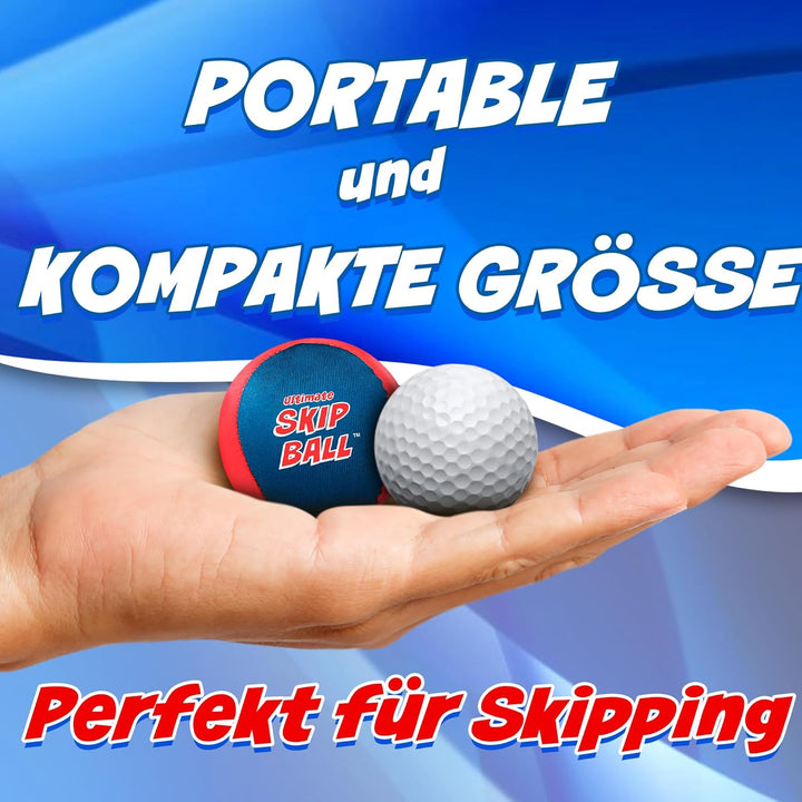 Activ Life Skip Wasser-Freizeitball – 5,1 cm grosser Kinderball mit Sprungscheibe, 2er-Pack, Rot/Bla