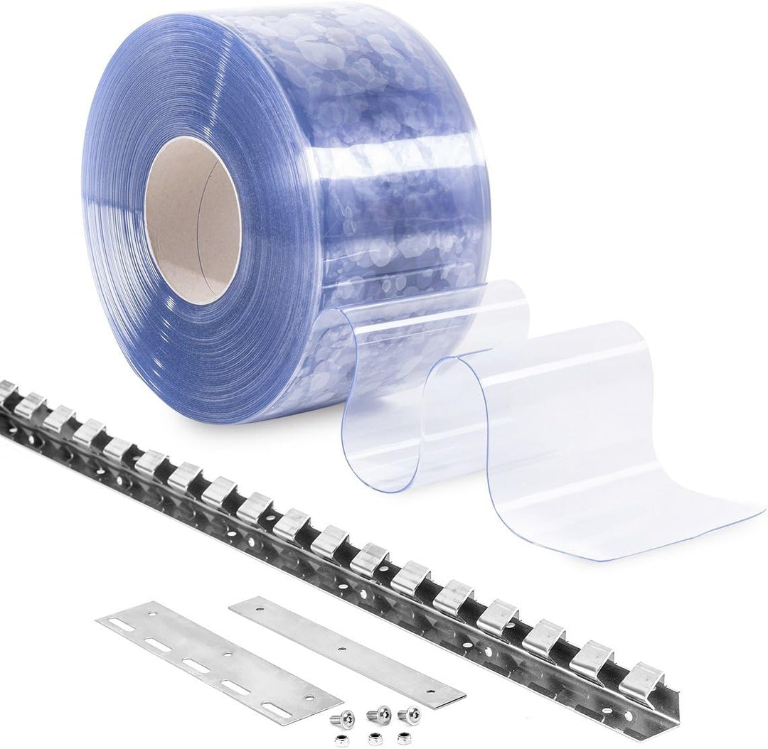 PVC-Streifenvorhang Lamellenvorhang 30cm breite Lamellen 1,25m Br. 2,25m H. Breite: 1,25m (5 Streife