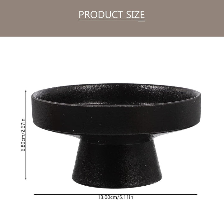 Alipis Hoher Boden Schwarze Obstschale Servierteller Mit Füssen Keramik Belüftetes Design