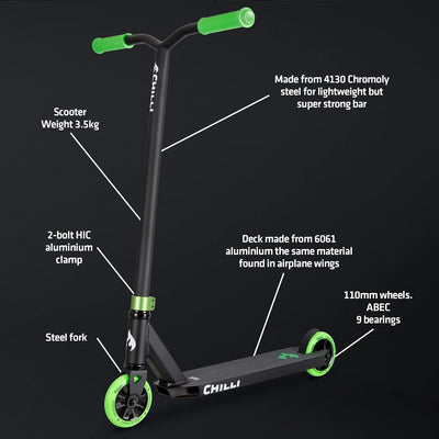 Chilli Pro Scooter Base Scooter 79 cm grün, 79 cm grün