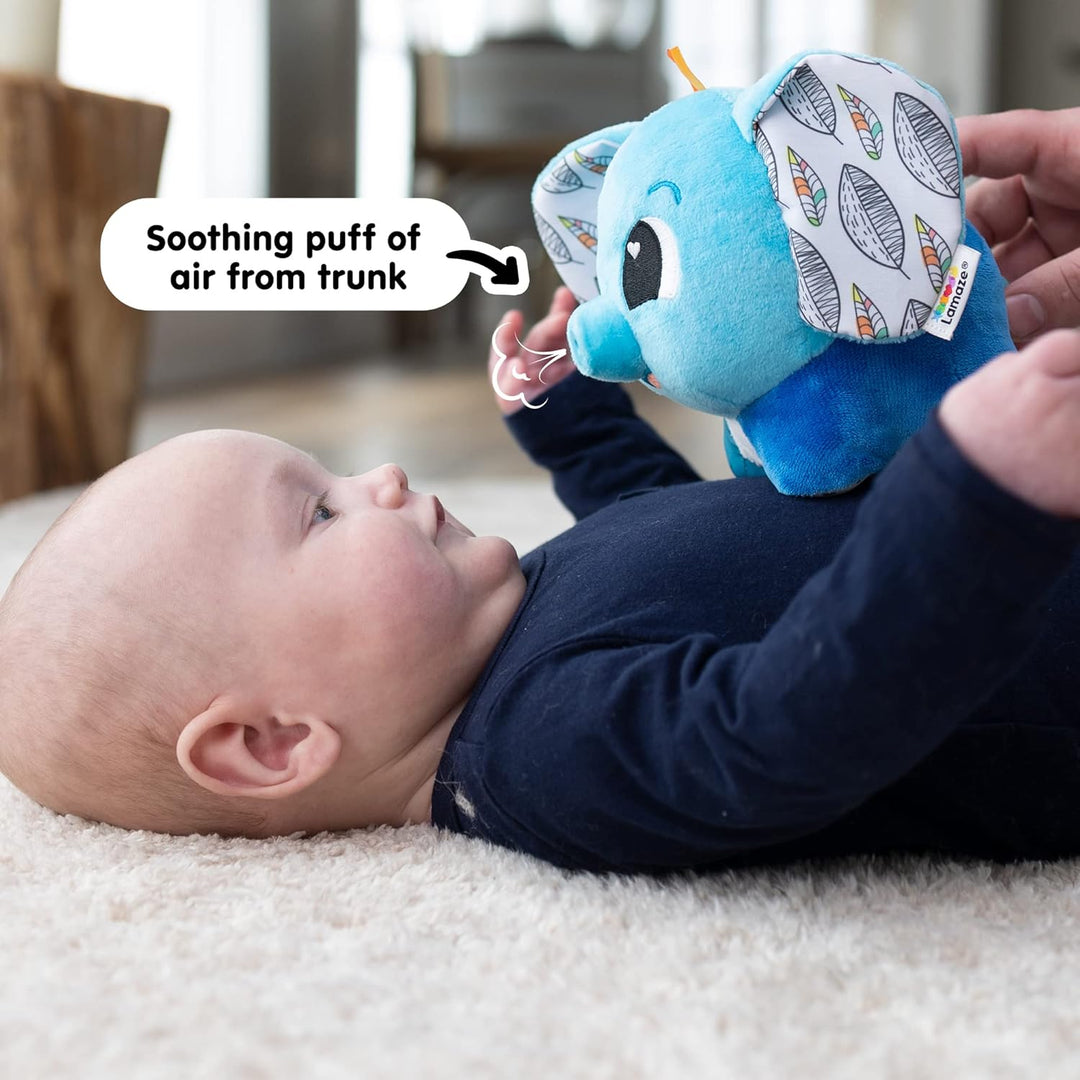 LAMAZE Puffaboo Elefant, Babyspielzeug für Neugeborene, sensorisches Spielzeug für Babys, Geschenk f